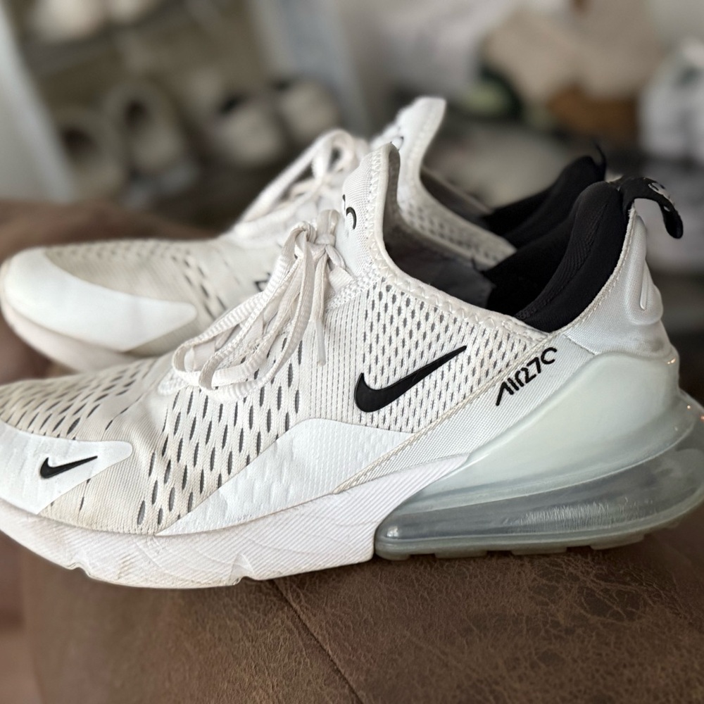Nike Air Max 270 White and Black Sneakers